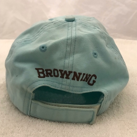 Browning Logo on Adjustable Light Blue Ball Cap - Picture 13 of 13